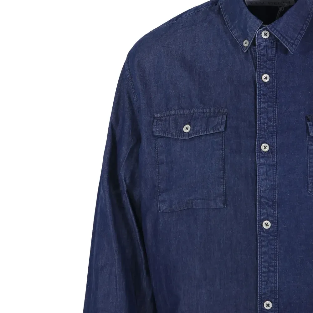 джинсовая рубашка с карманами