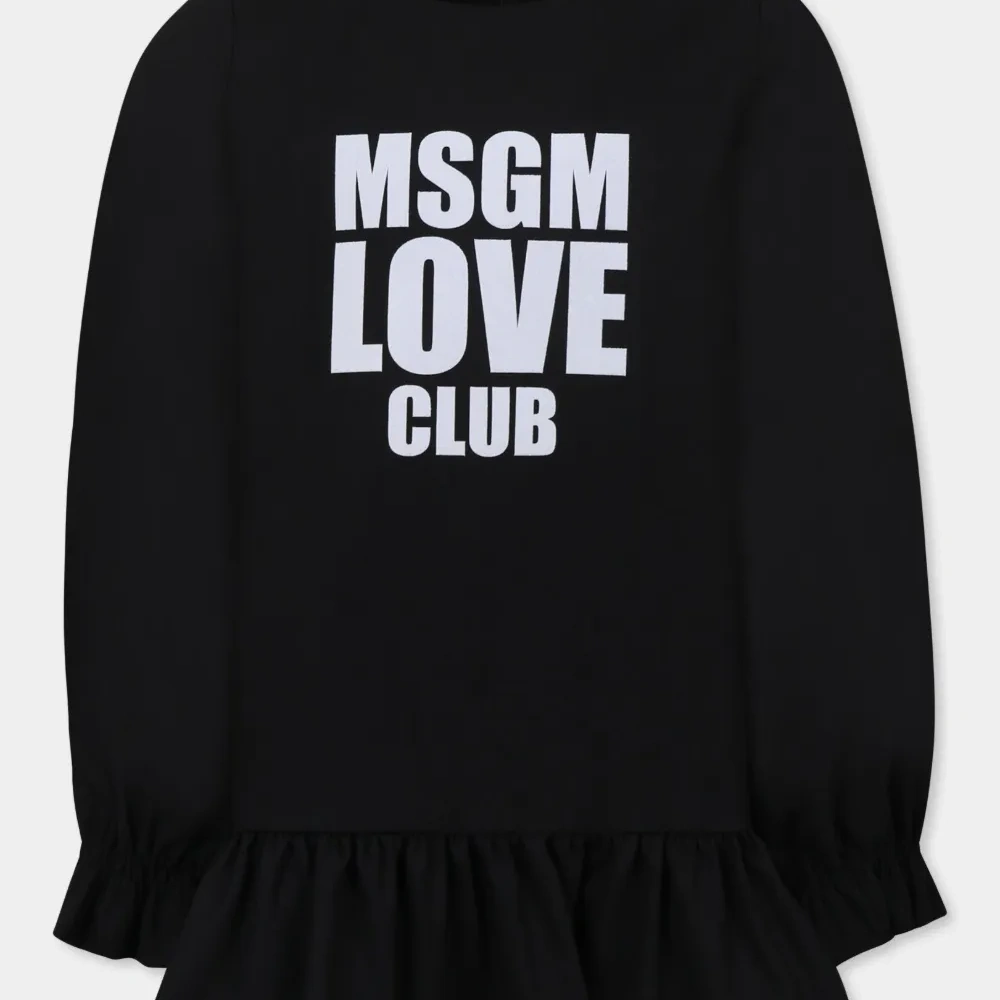 платье с оборками и логотипом