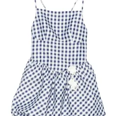 платье мини в клетку гингем платье мини в клетку гингем