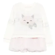 Трикотажное платье с тюлем Трикотажное платье с тюлем