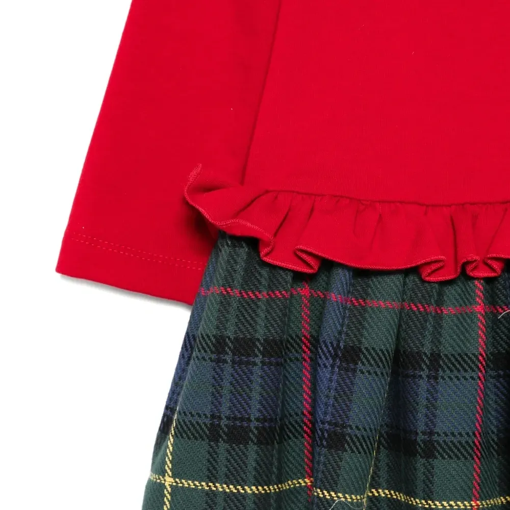 Клетчатое платье с оборками Клетчатое платье с оборками