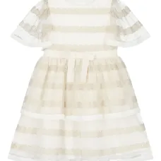 расклешенное платье с кружевной вышивкой