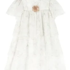 ярусное платье с цветочным узором