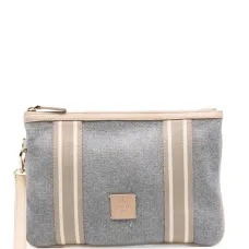 Клатч со вставкой в полоску