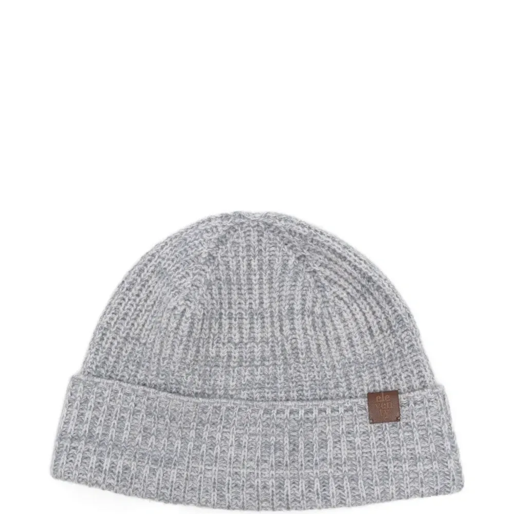 Кашемировая шапка бини в рубчик