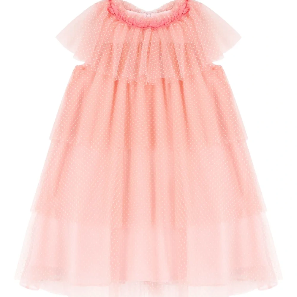 ярусное платье в горох