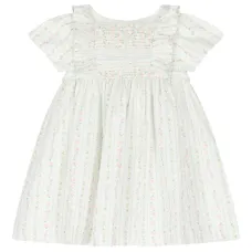 платье со сборками и цветочным принтом