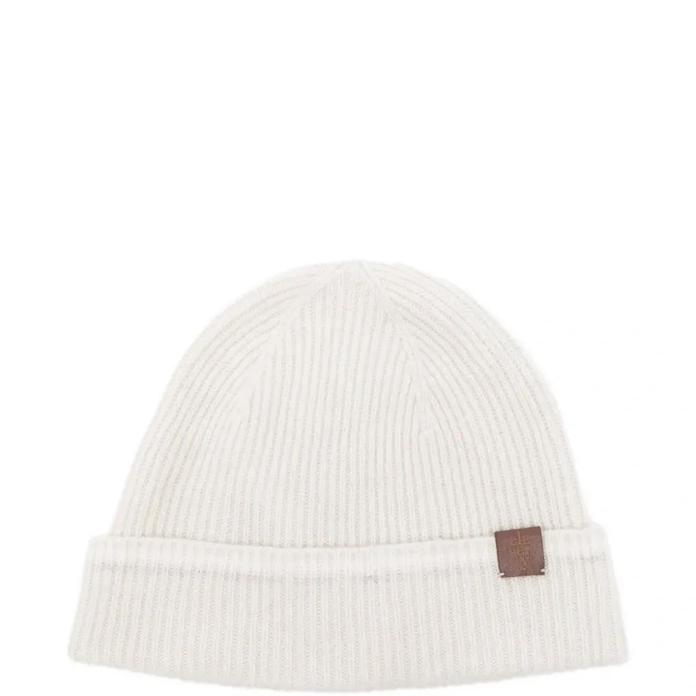 Кашемировая шапка бини в рубчик