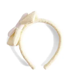 ободок из ткани букле с бантом