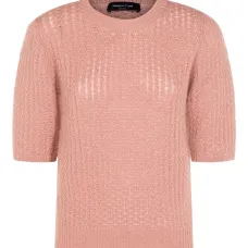 фактурный свитер с короткими рукавами