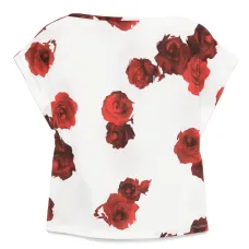 блузка с цветочным принтом