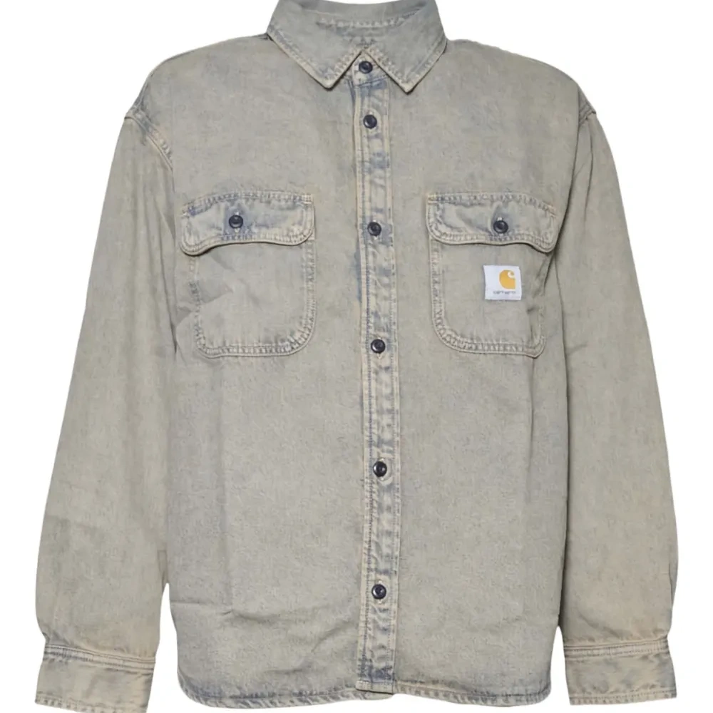 джинсовая рубашка с нашивкой-логотипом