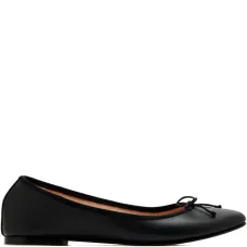 Кожаные балетки с бантом Кожаные балетки с бантом