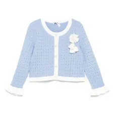 кардиган с цветочной аппликацией кардиган с цветочной аппликацией