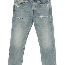 джинсы с эффектом потертости