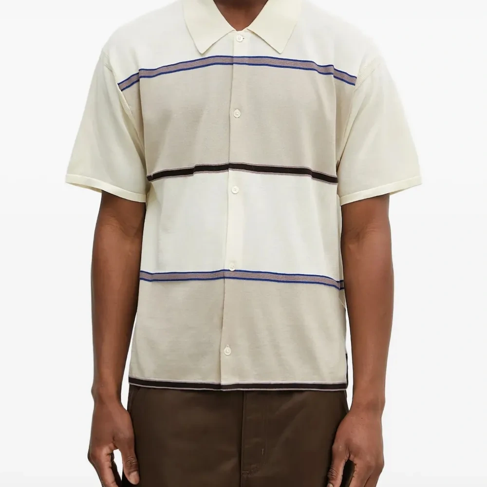 полосатая рубашка с воротником поло