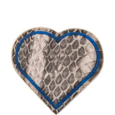 Брелок для сумки в виде сердца из змеиной кожи Брелок для сумки в виде сердца из змеиной кожи