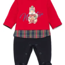 Клетчатый комбинезон с принтом