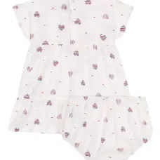 ярусное платье с принтом