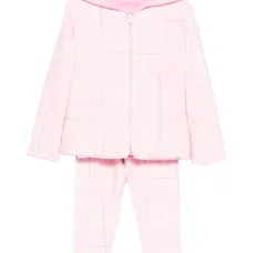 Клетчатый спортивный костюм с капюшоном