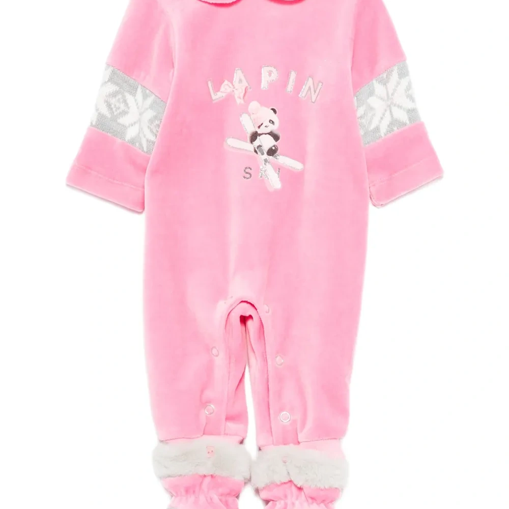 Велюровая пижама с принтом