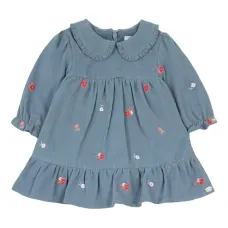 платье с цветочной вышивкой