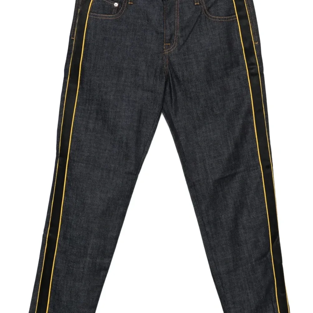 Джинсы с полосатой отделкой