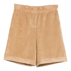 Вельветовые шорты с эластичным поясом