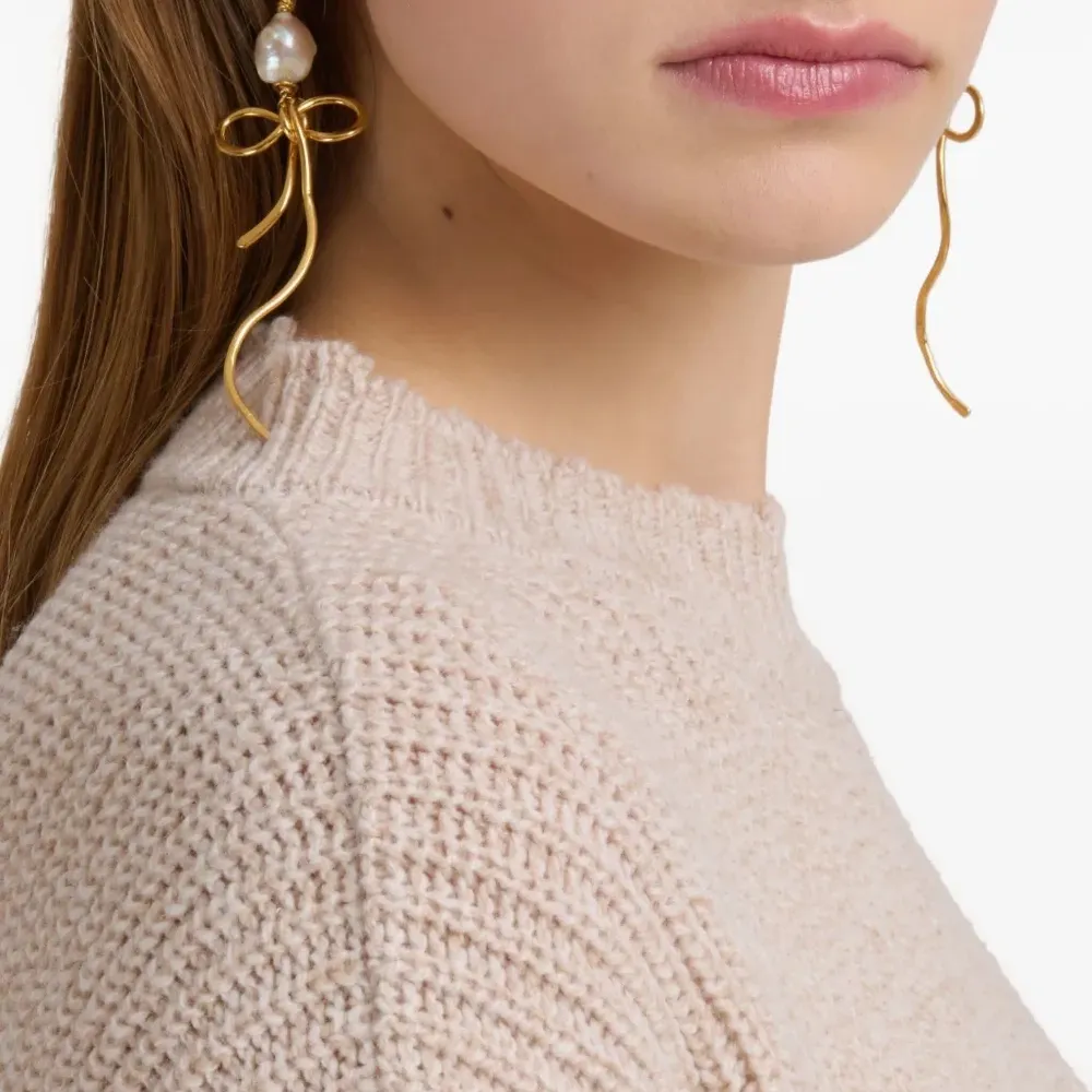 серьги-подвески с жемчугом