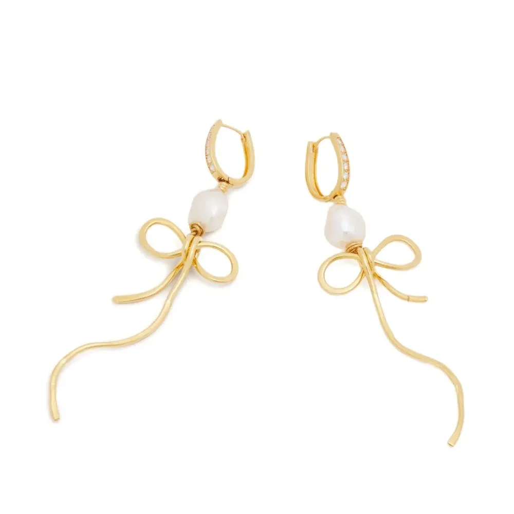 серьги-подвески с жемчугом