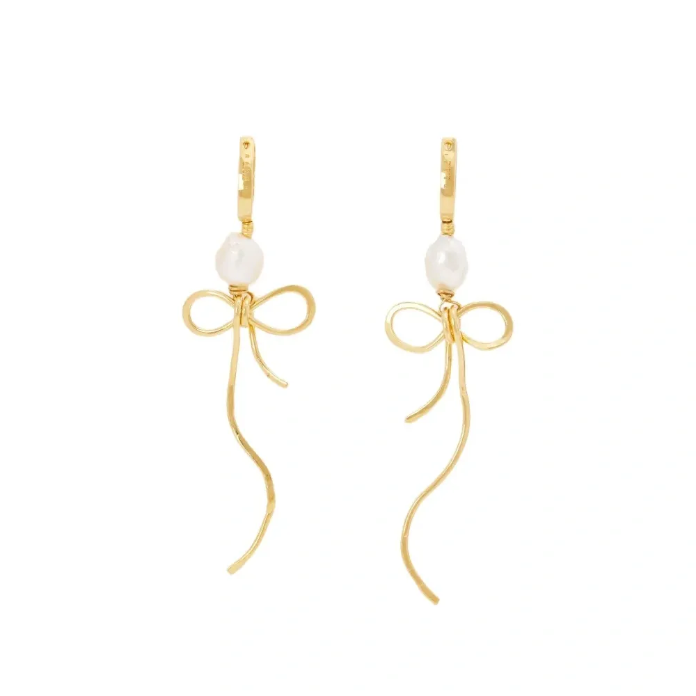 серьги-подвески с жемчугом