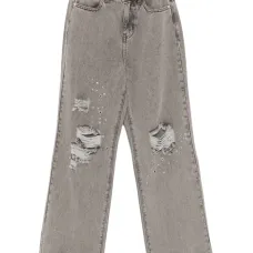 джинсы с эффектом потертости