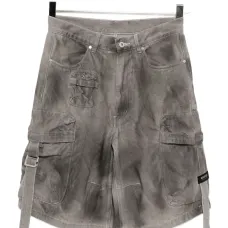 шорты карго с эффектом потертости