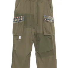 брюки карго в технике пэчворк