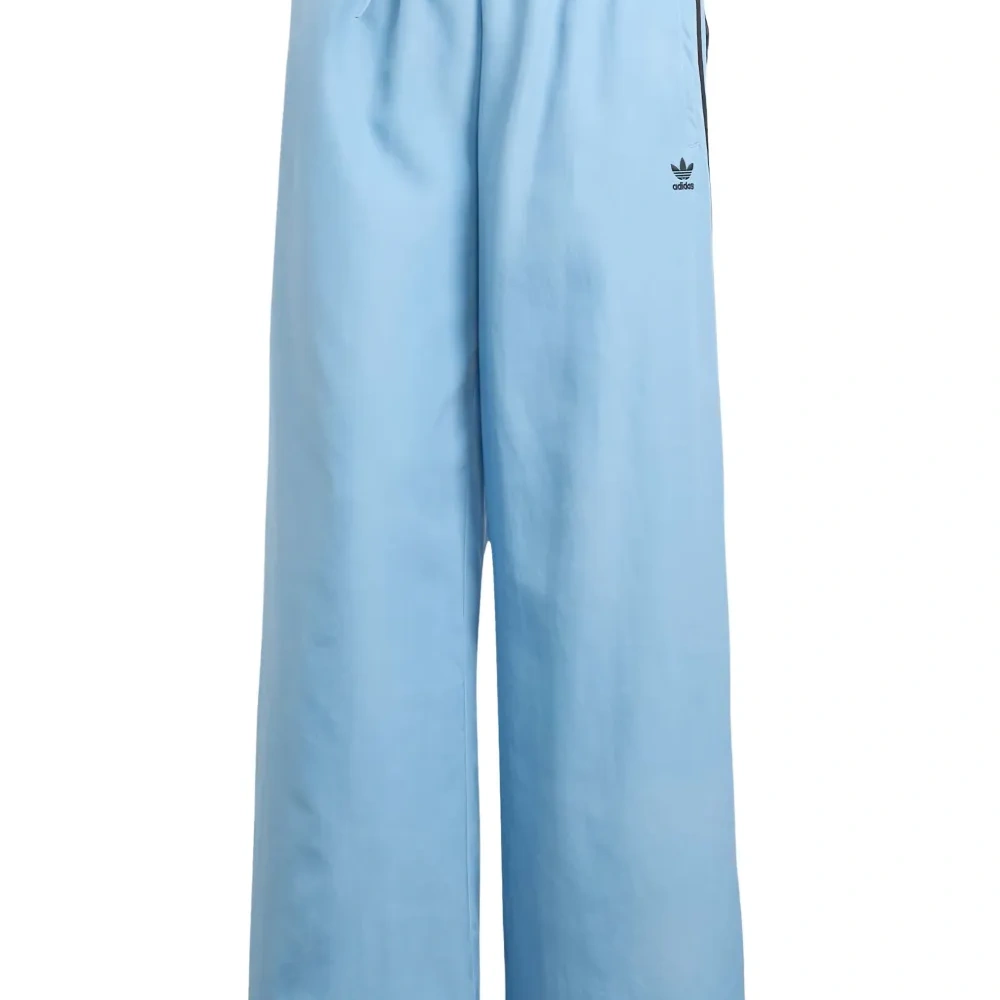 брюки широкого кроя с контрастными полосками