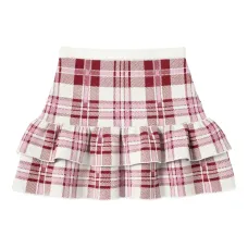 клетчатая юбка с оборками