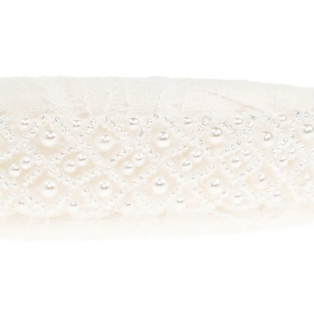 кружевной ободок с бисером