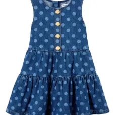 ярусное платье в горох