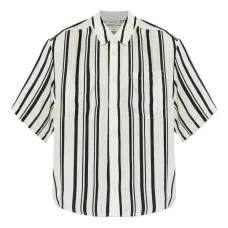 полосатая рубашка с короткими рукавами