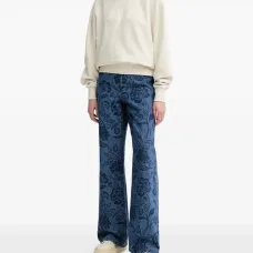 Джинсы с цветочным принтом Джинсы с цветочным принтом