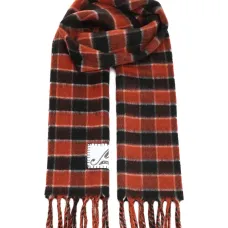 клетчатый шарф с бахромой клетчатый шарф с бахромой