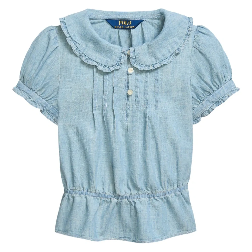 блузка с оборками на воротнике