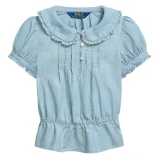 блузка с оборками на воротнике