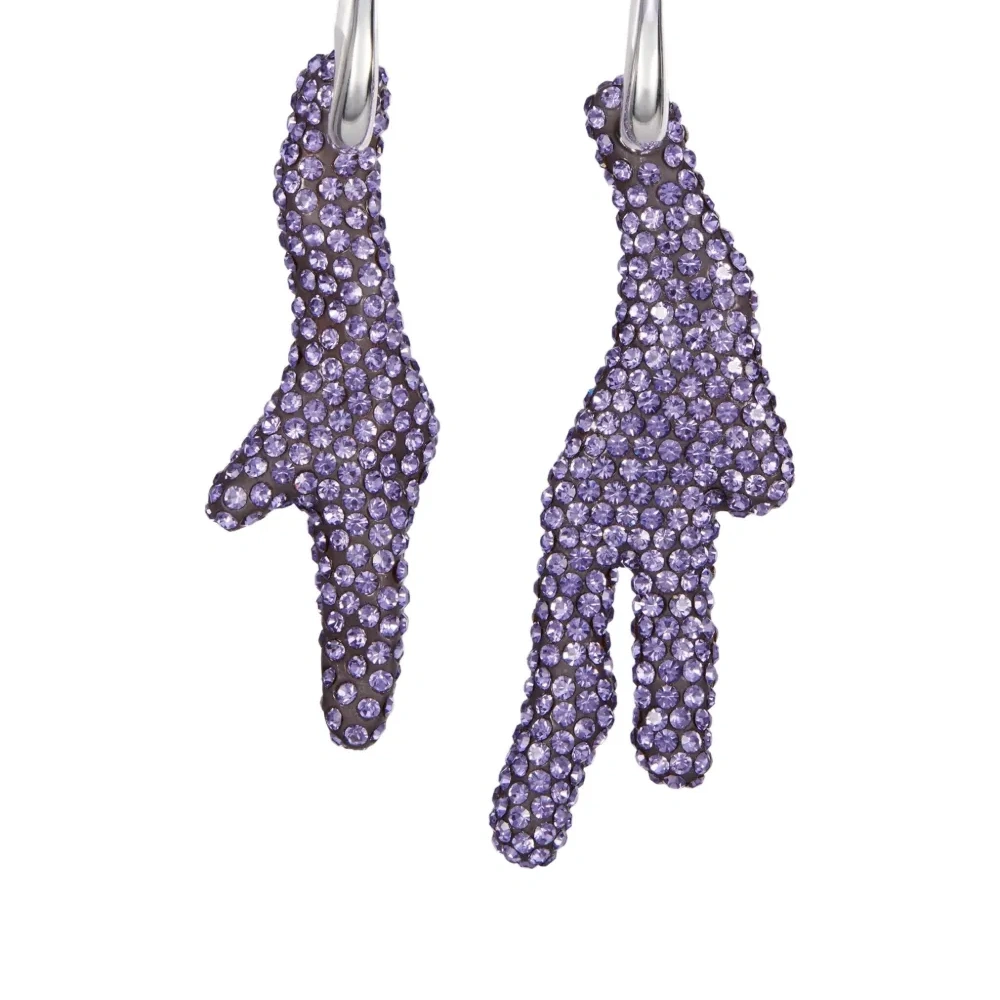 серьги с кристаллами