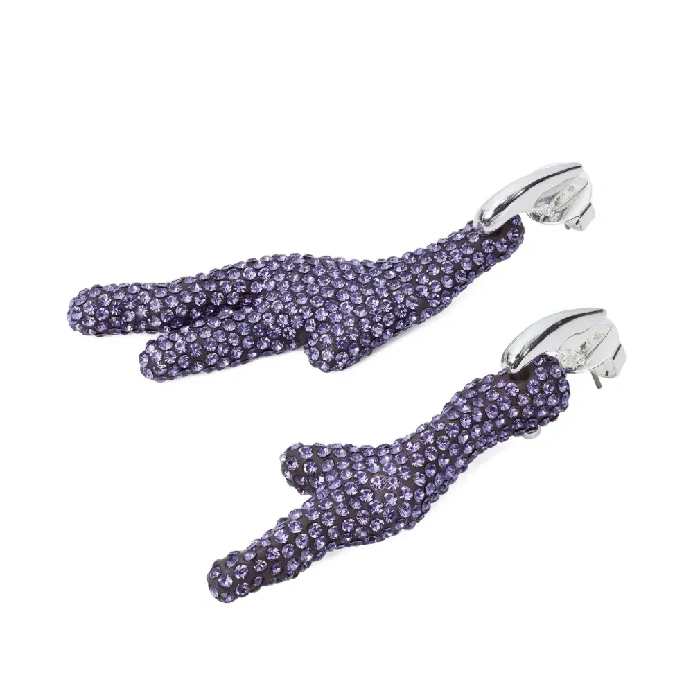 серьги с кристаллами