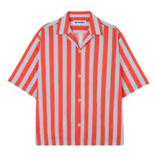 полосатая рубашка с короткими рукавами