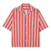 полосатая рубашка с короткими рукавами
