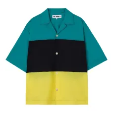 рубашка с короткими рукавами и вставками