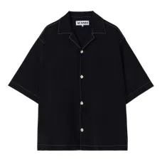 рубашка с короткими рукавами и контрастной строчкой рубашка с короткими рукавами и контрастной строчкой