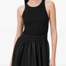 Платье макси с эластичным поясом